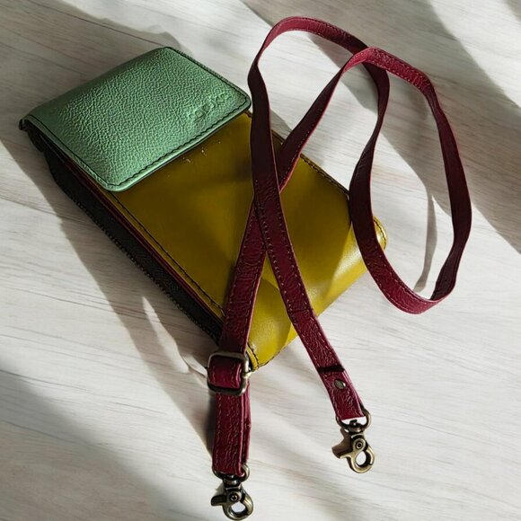 SORUKO EVA Leather Tri Color Cellphone Crossbody Purse/Handbag - Picture 2 of 9